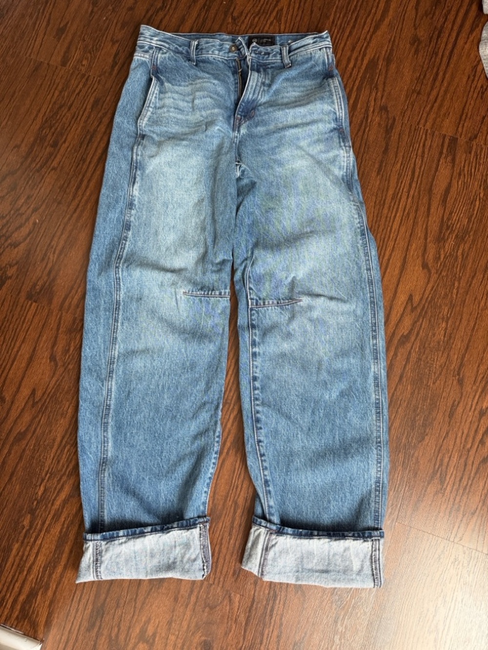 AG Adriano Goldschmied Light Blue Barrel Style Jeans